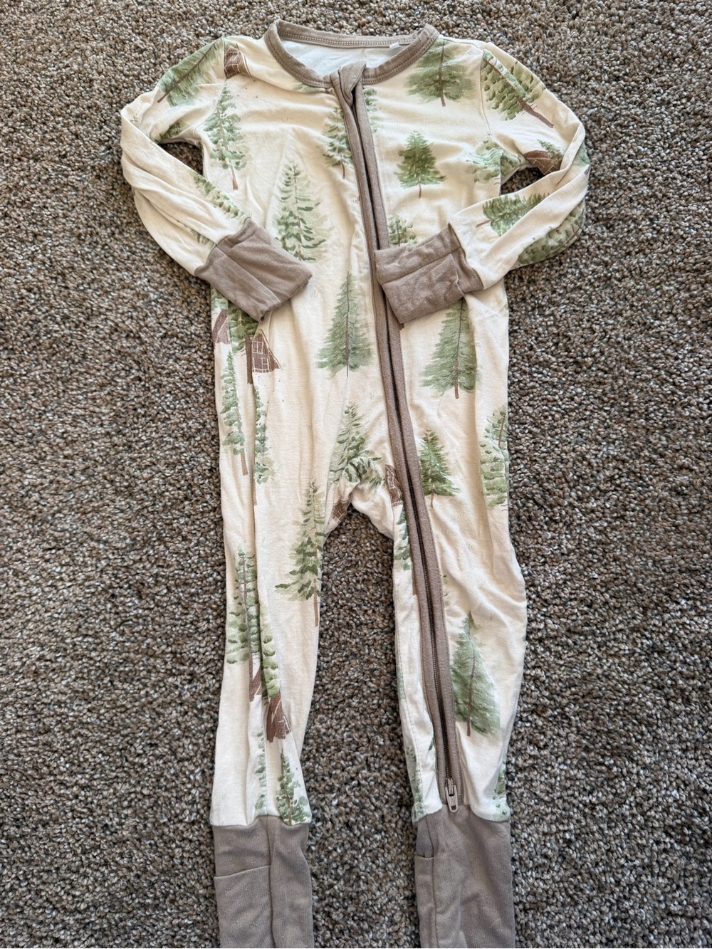 ANGEL DEAR Bamboo Tree & Cabin Print Convertible One Piece